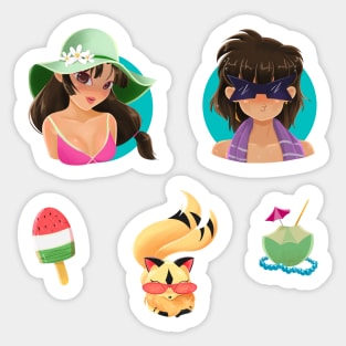 Inu-sticker summer vibes v3 Sticker